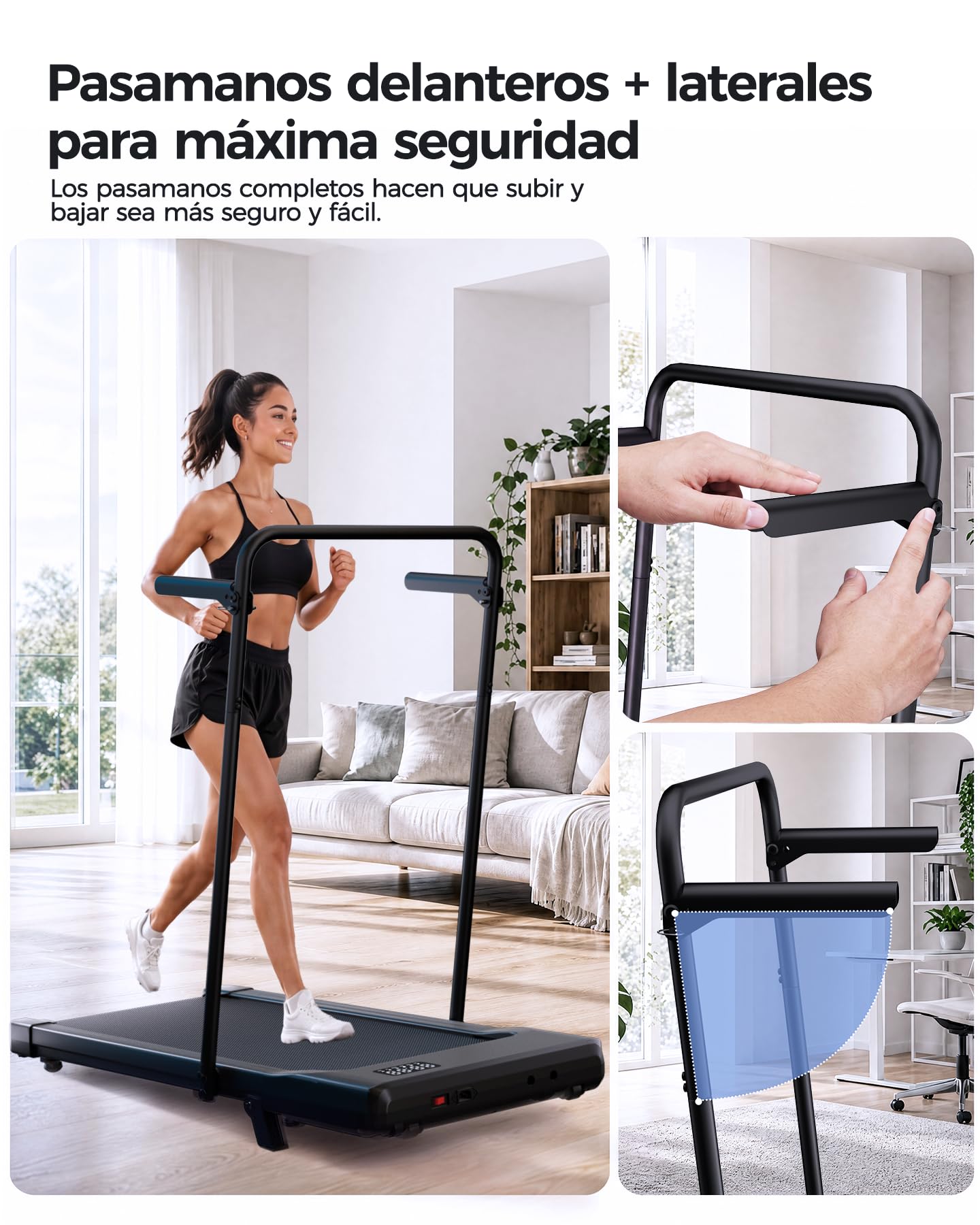 Copant Raceable Cinta de Correr para Oficina y Casa, Cinta de Andar 2,5 HP, Walking Pad Capacidad de Peso 136KG, Cinta Caminar Passadeira, Adecuado para Dispositivo Portatil Alta Tecnología