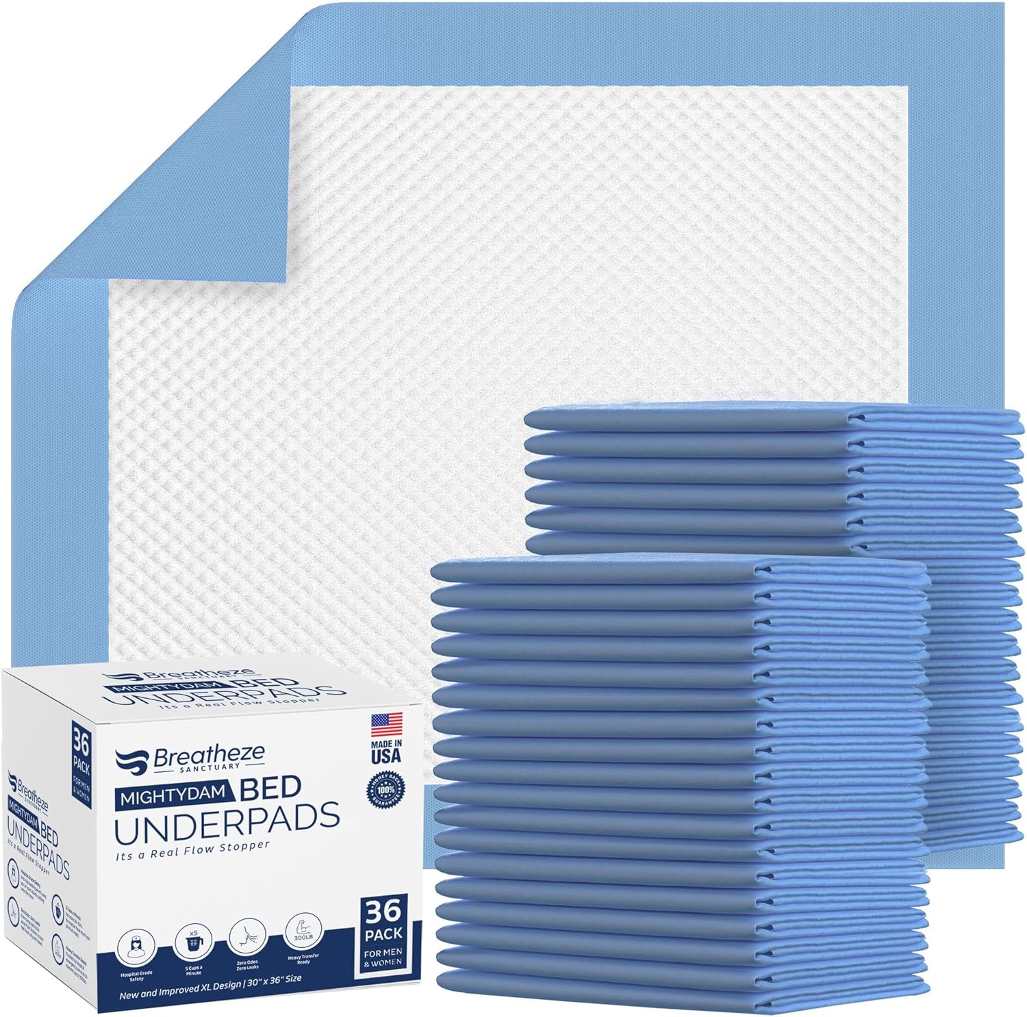 Bed Pads for Incontinence Disposable Bed Underpads 375LB