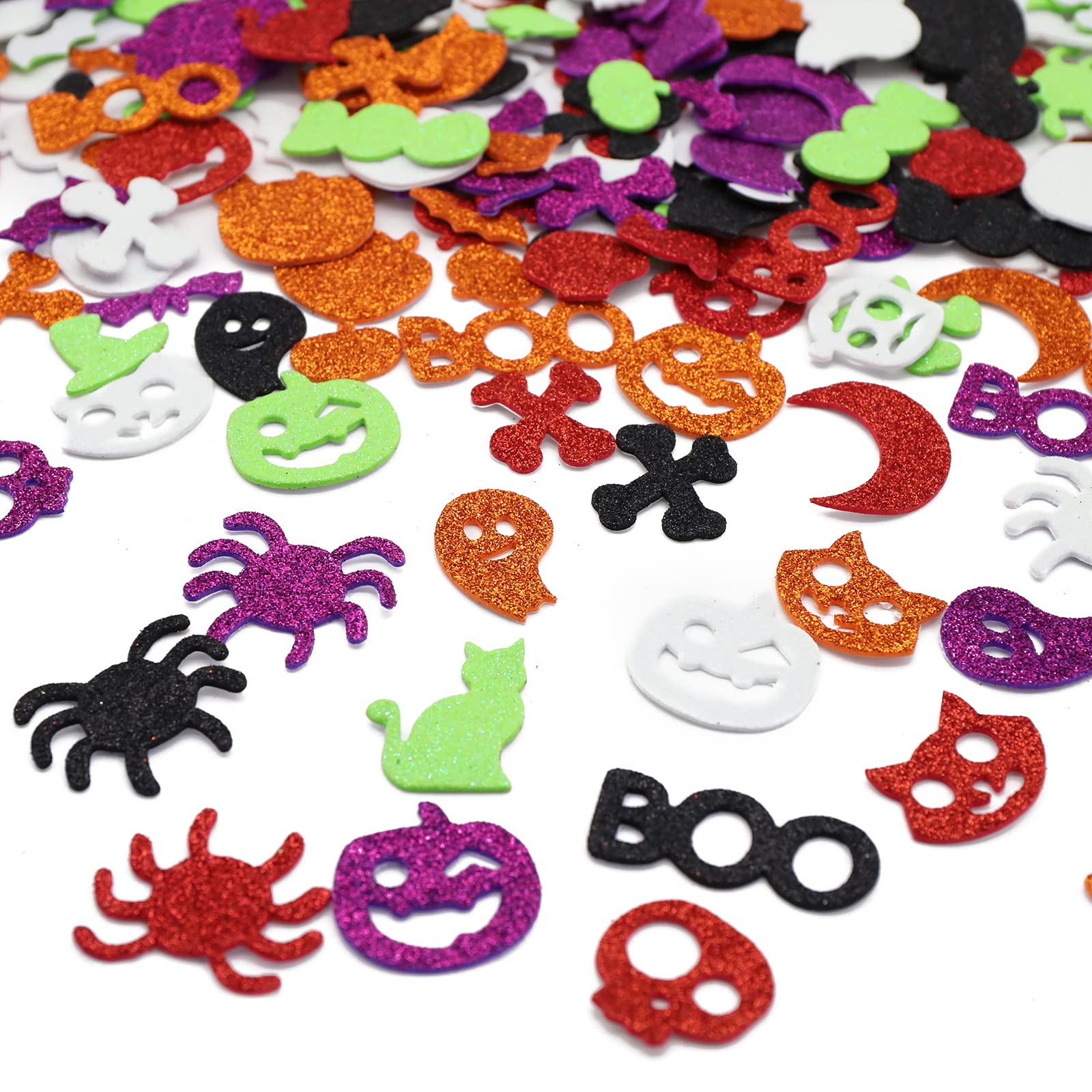120 Pcs Halloween Stickers for Children,Sparkly Halloween Foam Stickers,Self-adhesive Stickers for Children Trick or Treat Party Bag Fillers Reward Scrapbooking Stickers Halloween Party Arts Crafts