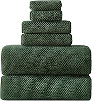 Akzpe 40x80 Oversized Microfiber Bath Sheets Set, 6PCS Extra Large Super Soft Quick Dry Bath Towels for Adults, Olive Green