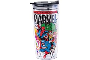 Silver Buffalo Retro Marvel Comics Avengers Travel Tumbler