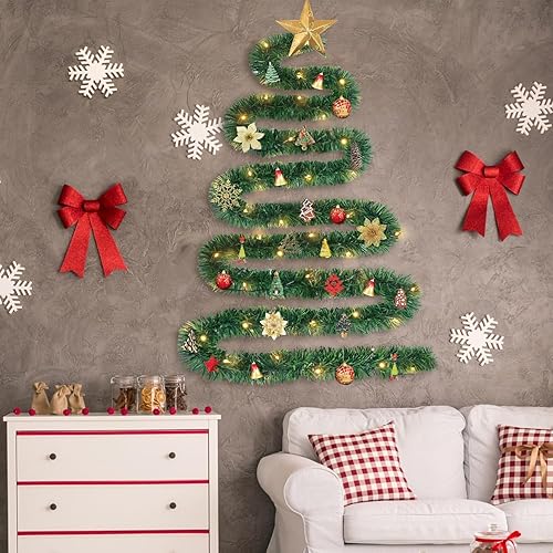 Miniatura 9 de Guirnalda de Navidad artificial, guirnalda de Navidad de pino suave, colección de Navidad, guirnalda de vegetación de Navidad de 15 pies, decoración