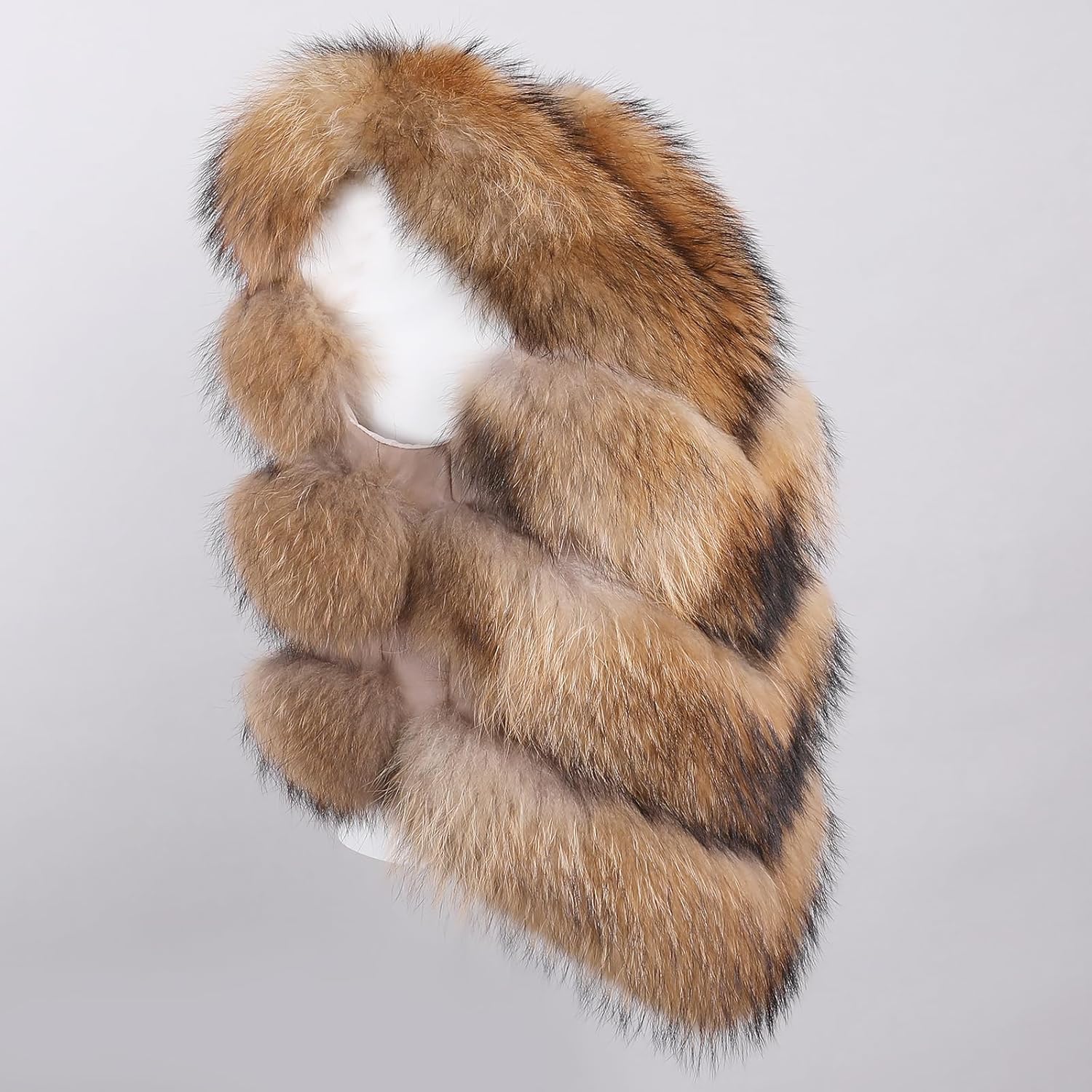 Women's Genuine Fox Fur Vest Sleeveless Coat Thick Warm Winter Fluffy Fur Jacket Short