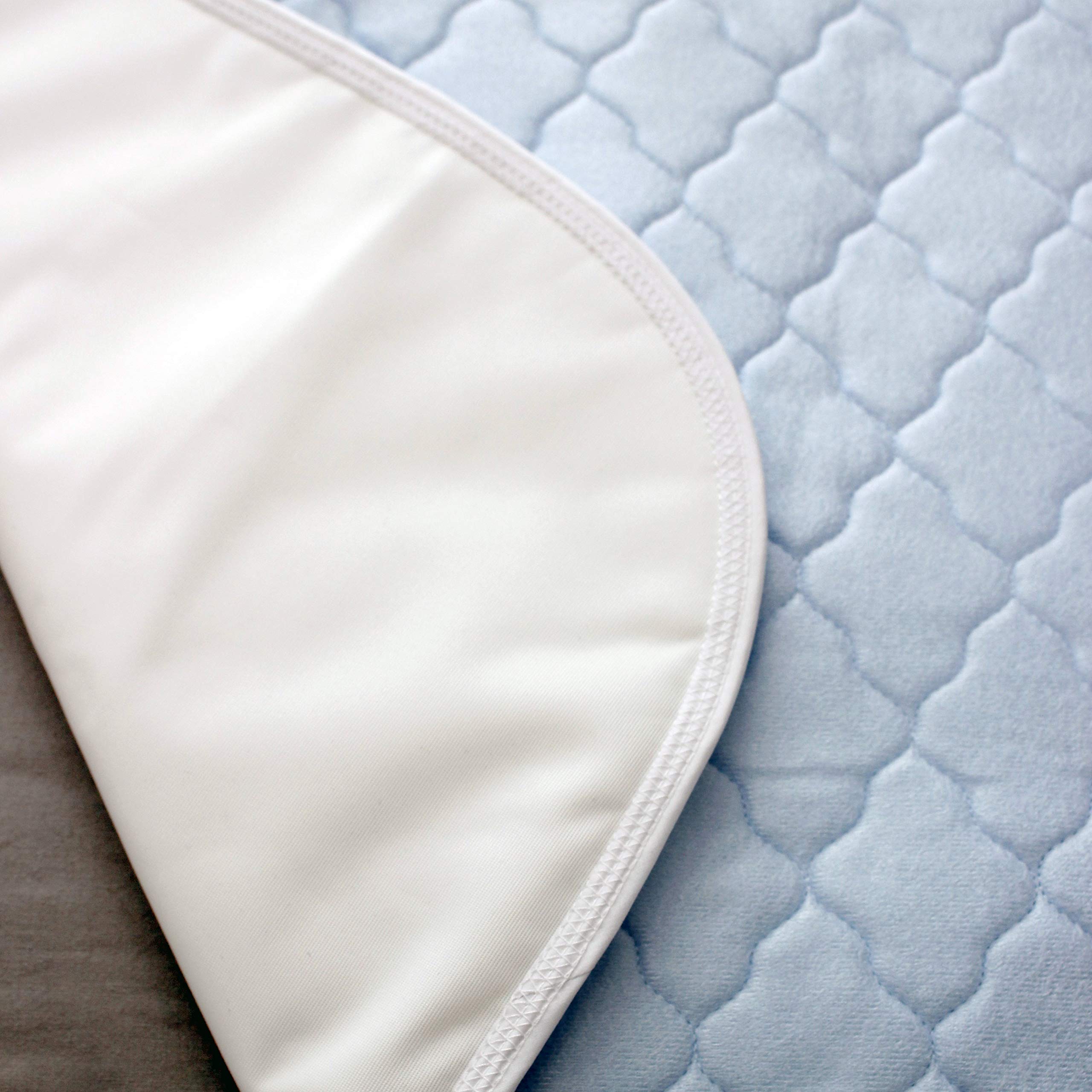 Protector de cama impermeable de gran absorción, para incontinencia, 90 cm x 90 cm, lavable y reutilizable, protector de colchón impermeable (3)