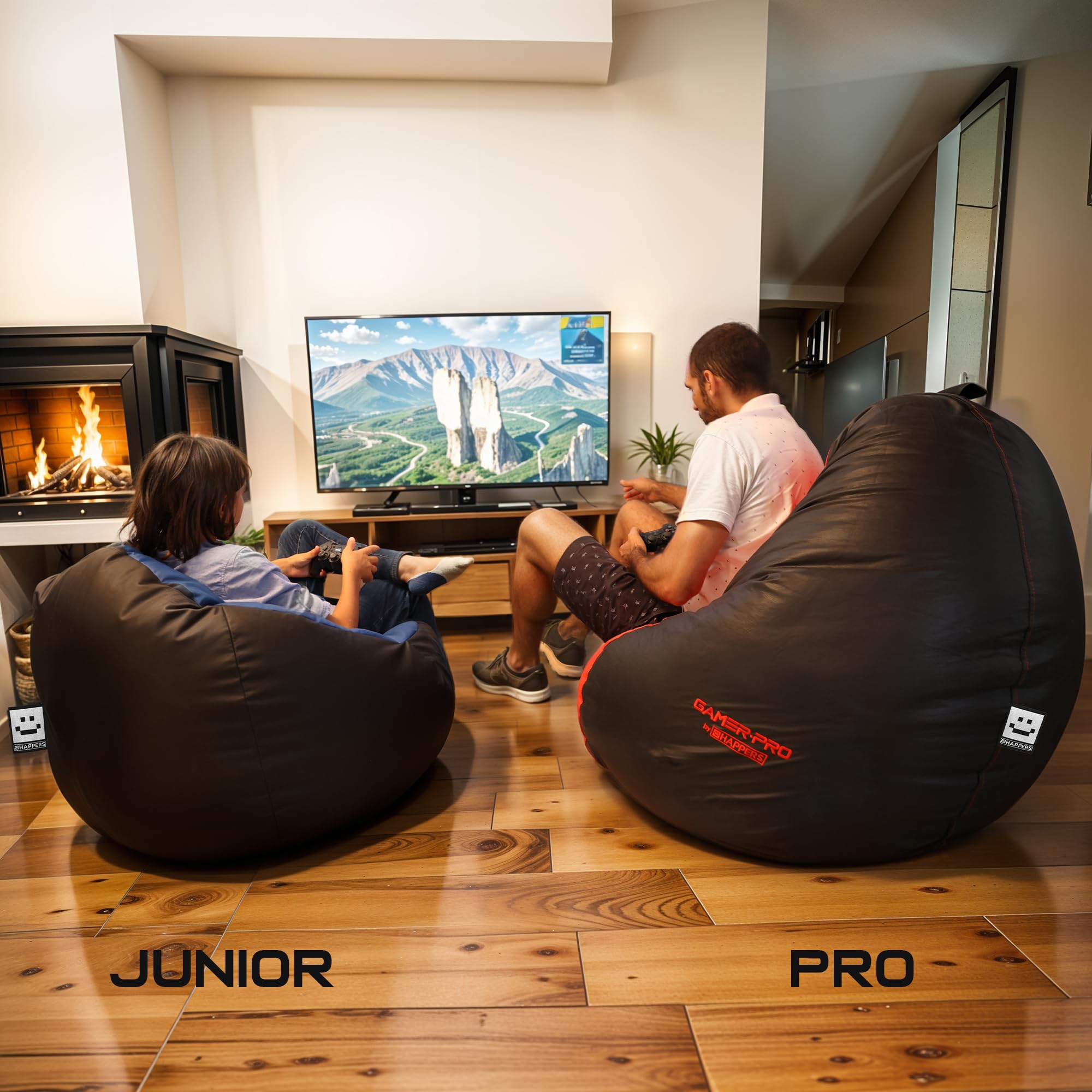 HAPPERS Puff Gamer Junior Azul