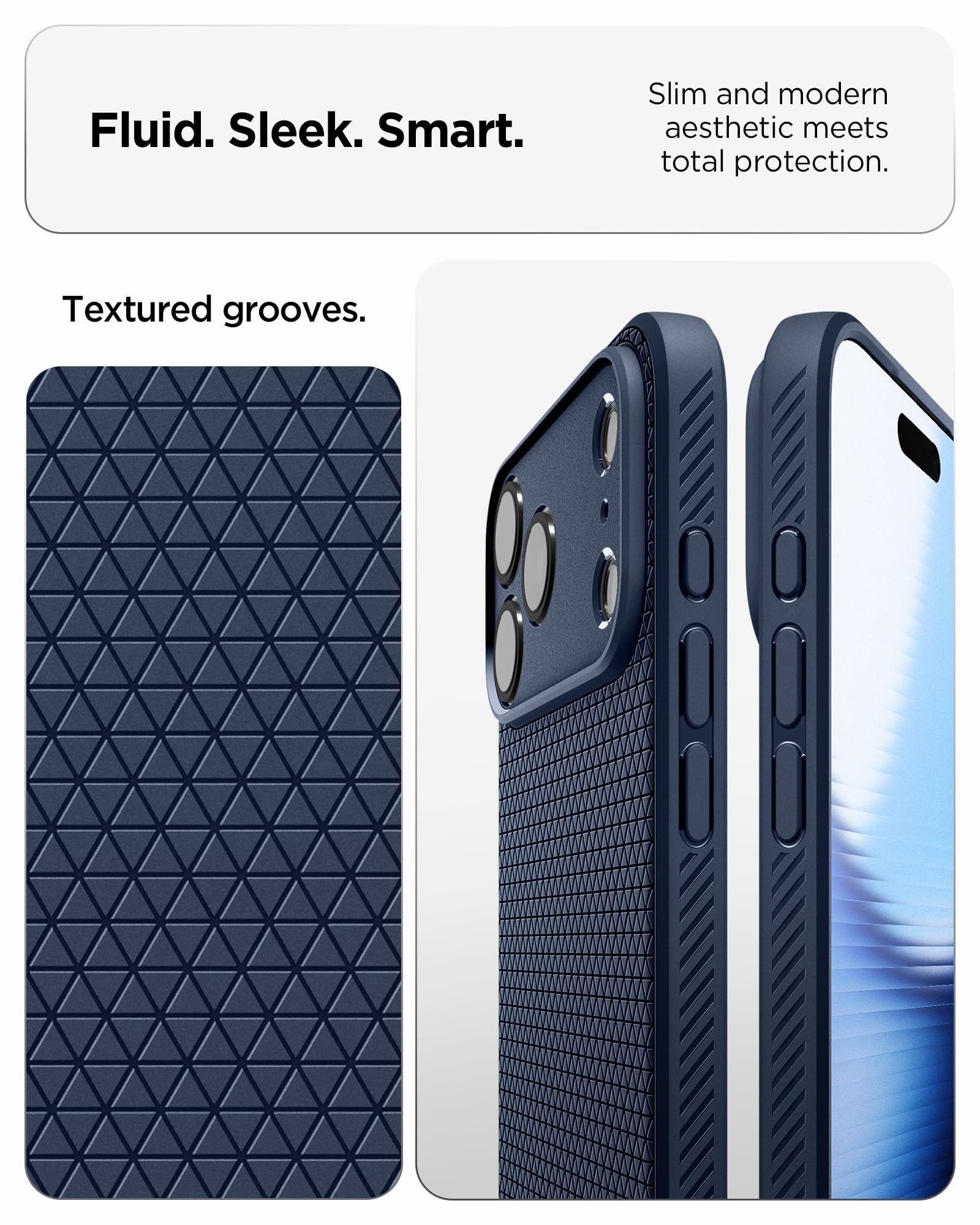 iPhone 17 Pro Max ディープブルー + Spigenケース Amazon.com: Spigen for iPhone 17 Pro Max Case, Liquid Air [TPU
