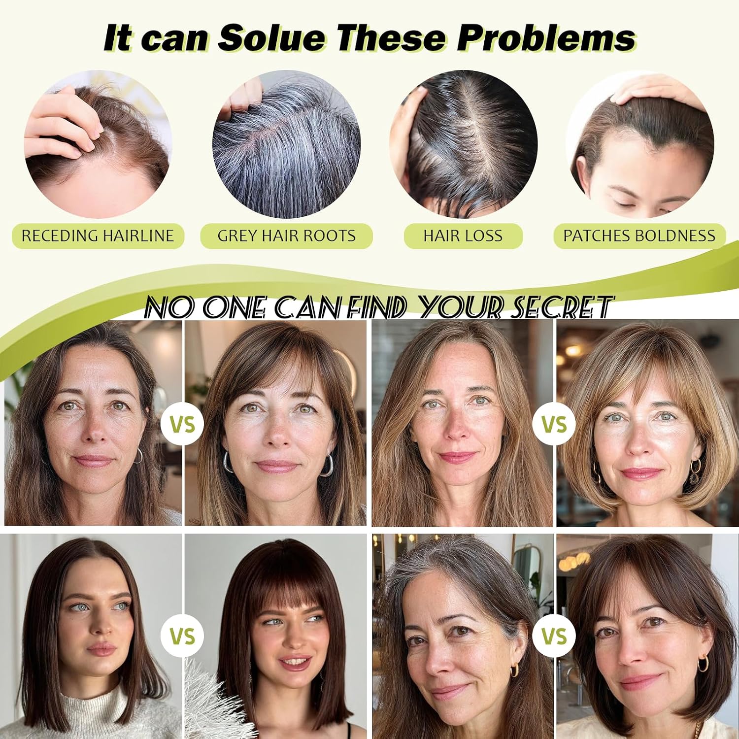 Hair Toppers for Women Real Human Hair Toppers with Thinning Hairpieces for Women with Bangs 10 Inch Human Hair Topper for Cover Gray Roots（Ombre Light Brown with Blond Highlight）