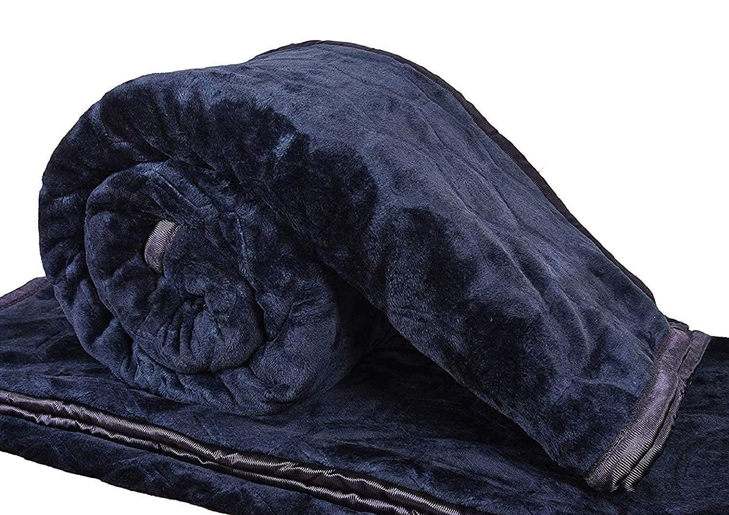 J SHREE Double Bed Mink Blanket King Size Heavy Winter Mink Soft AC Room Fleece All Weather Warm kambal - Gray