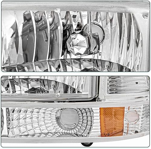 Miniatura 3 de TUSDAR Juego de ensamblaje de faros delanteros para Dodge Dakota 1997-2004  Dodge Durango 1998-2003 y luz de parachoques, 4 piezas de repuesto OE