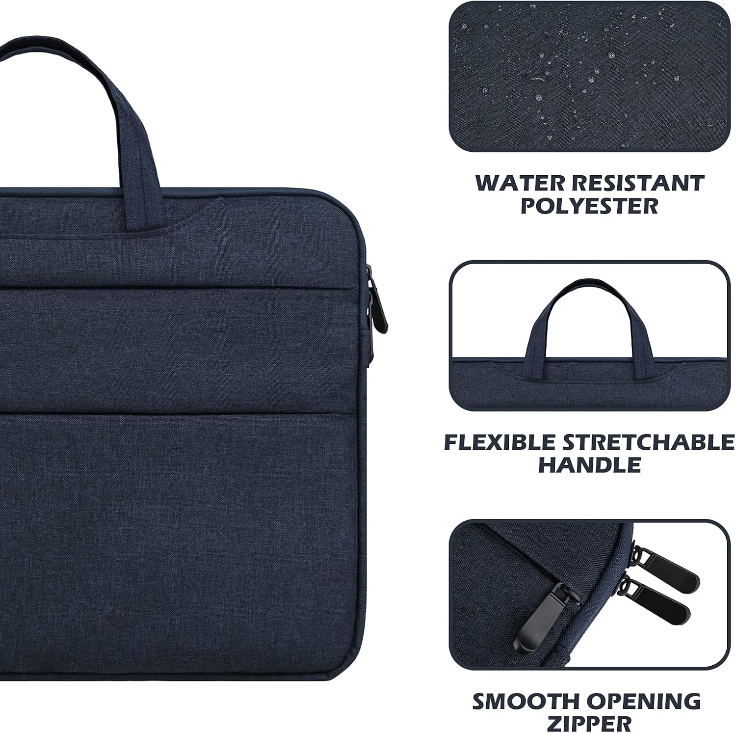 RAINYEAR 16" Laptop Sleeve Carrying Case Compatible with 16 Inch MacBook Pro/Max M1 M2 M3 M4 A2141 A2485 A2780 A2991 A3403 A3186 Briefcase with Hidden Handle Multiple Pocket - Image 4