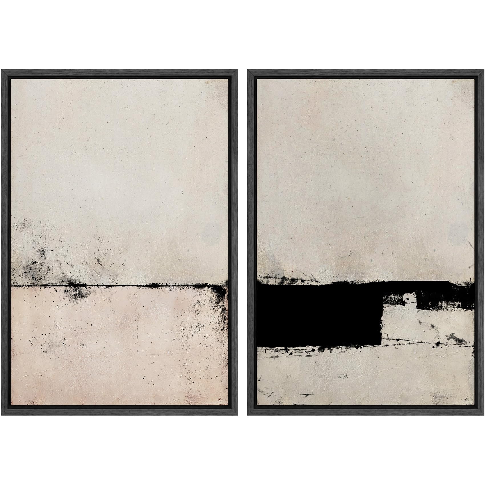 SIGNWIN Framed Canvas Print Wall Art Abstract Wave Pattern Modern Art Minimalist Neutral Decor for Living Room, Bedroom, Office - 16"x24"x2 Natural — view 46