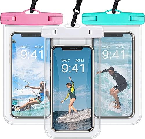 Bolsa universal impermeable para teléfono paquete de 3 unidades funda impermeable compatible con iPhone 14 Pro Max131211XRXSE87 Galaxy S22S21 Google