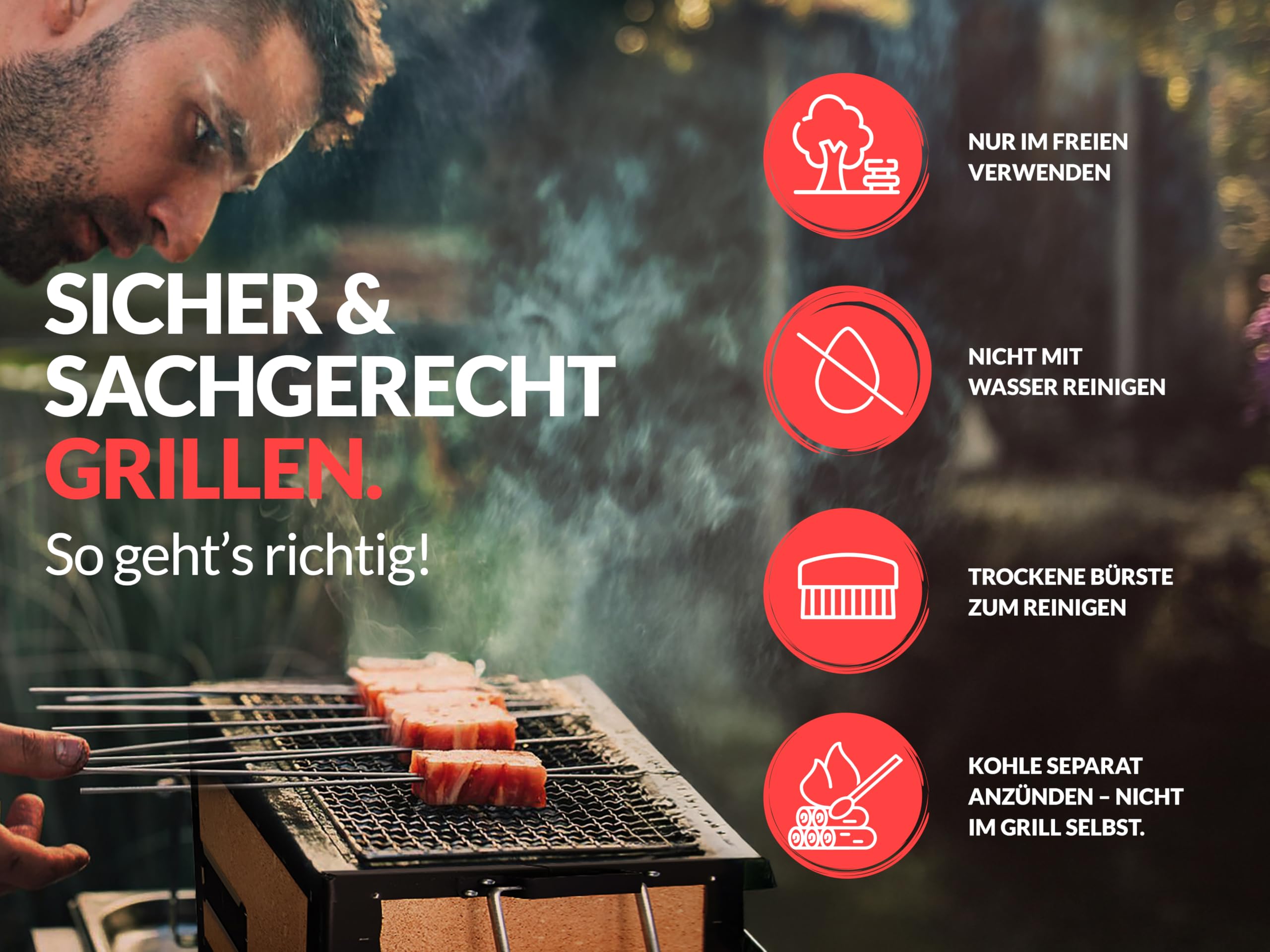 Konro Grill – traditioneller japanischer Holzkohlegrill aus natürlichem Diatomit Sedimentgestein – ideal für Yakitori & Yakiniku – kompakter Tischgrill – handgefertigt in Japan - Mittel (54x23x20cm)