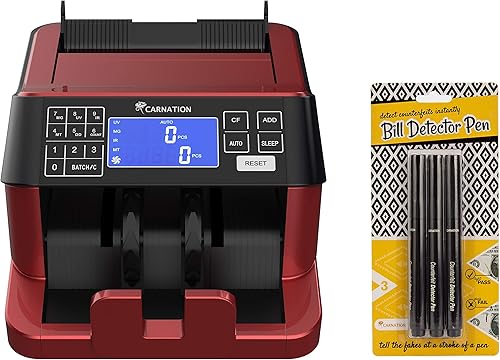 Miniatura 2 de CARNATION Contador de efectivo de Estados Unidos con detección de billetes falsificados, UV, infrarrojo, magnético, hilo metálico y detección de