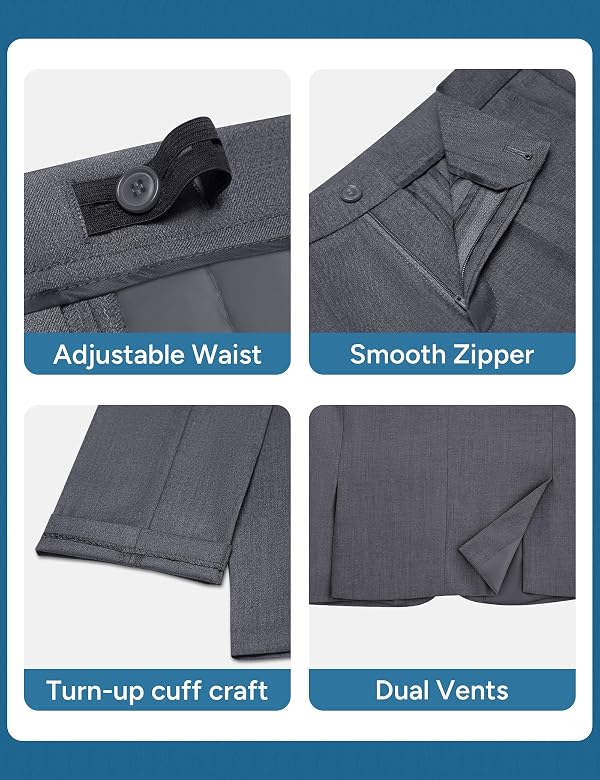 Gentle Season Boys Dark Gray Slim Fit Suit Set Kids Youth Teen Toddler Dresswear Tuxedo Communion Dress Clothes Wedding Ring Bearer Outfit Size 2 by Gentle Season - Used condition - Image 6