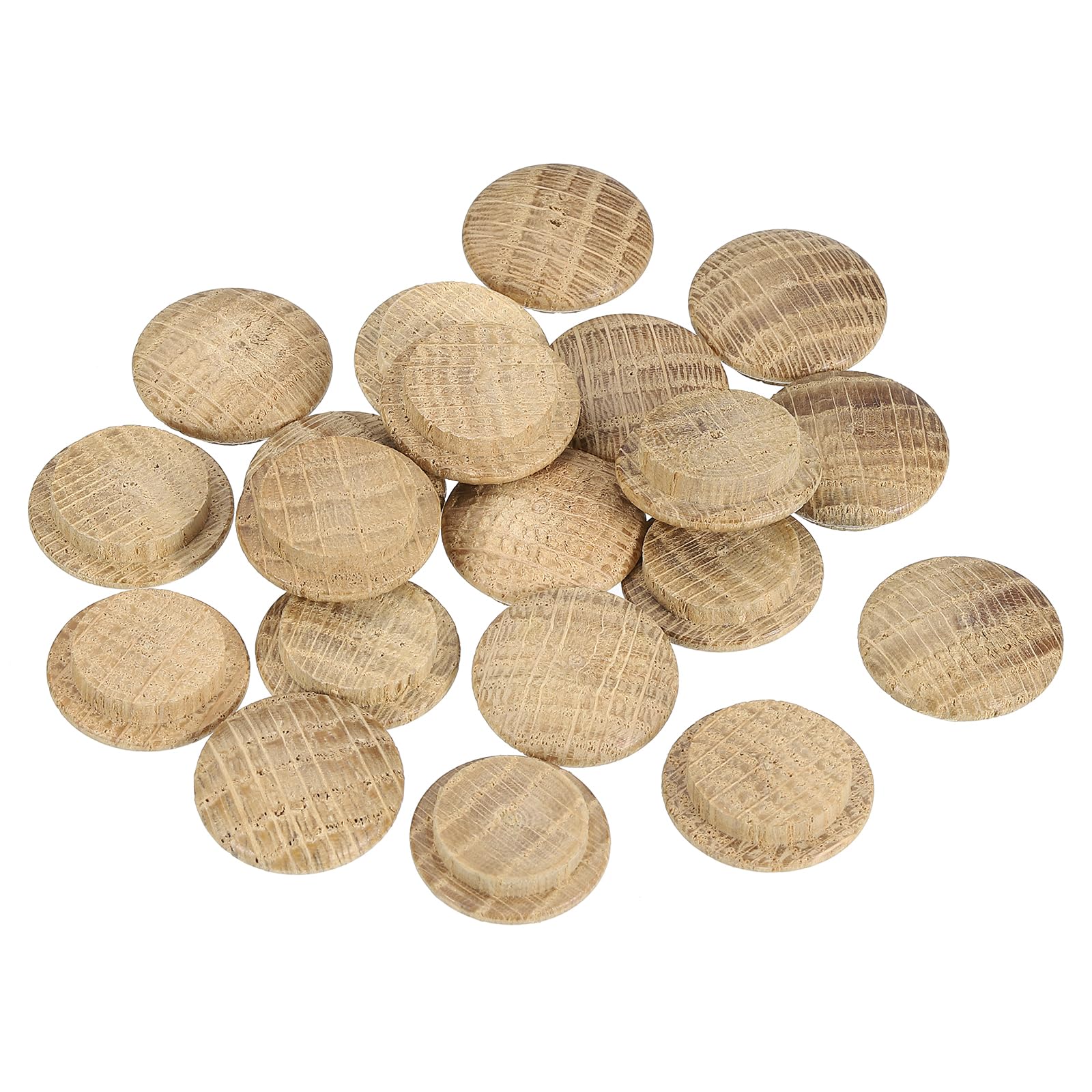 uxcell 20 Pcs 0.71 x 0.91 Inch Wood Hole Plugs, Wooden Screw Hole Cover