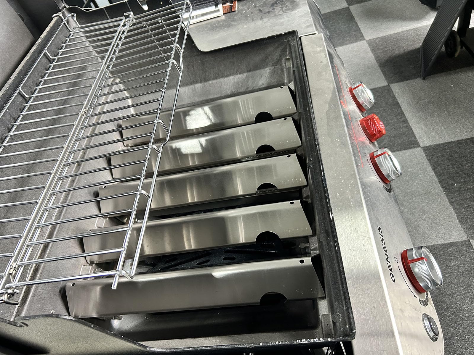 66032 GS4 Genesis 2 Barres aromatisantes pour Weber 3 brûleurs GS4 Genesis II / LX 300 SER E310 E315 E335 S310, Genesis 300 (2022 YRS), Weber 67095 66795,17 1/8'' 3,5 mm Acier inoxydable 04