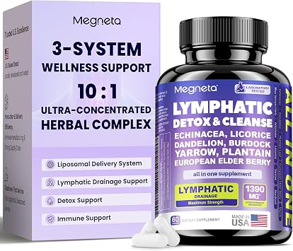 Lymphatic Drainage Supplements Herbal Complex with Echinacea,Dandelion