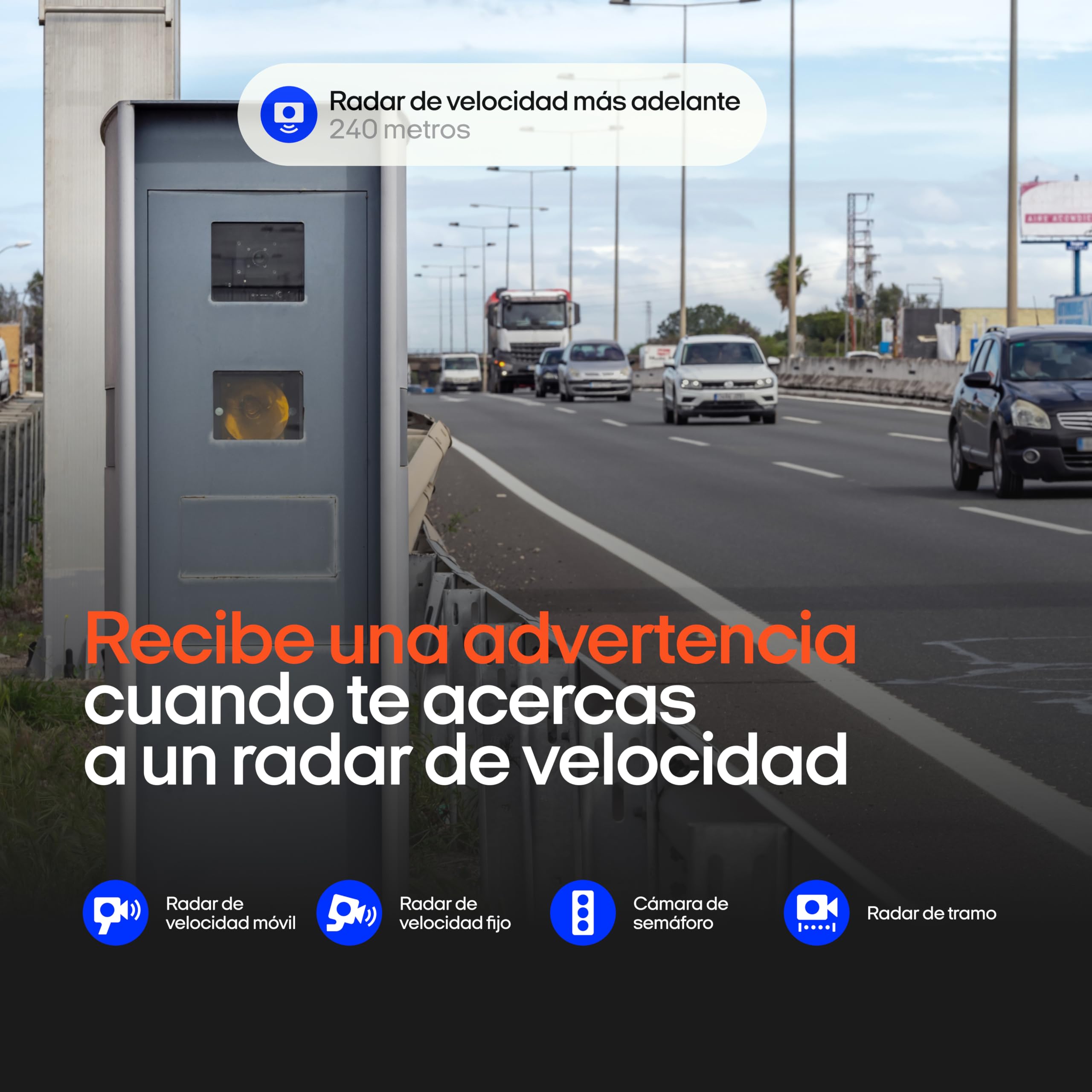 OOONO Co-Driver 1 – Alertas de Peligro en Tiempo Real, Sin Suscripción, Batería Litio 3V, Compatible con Apple CarPlay y Android Auto