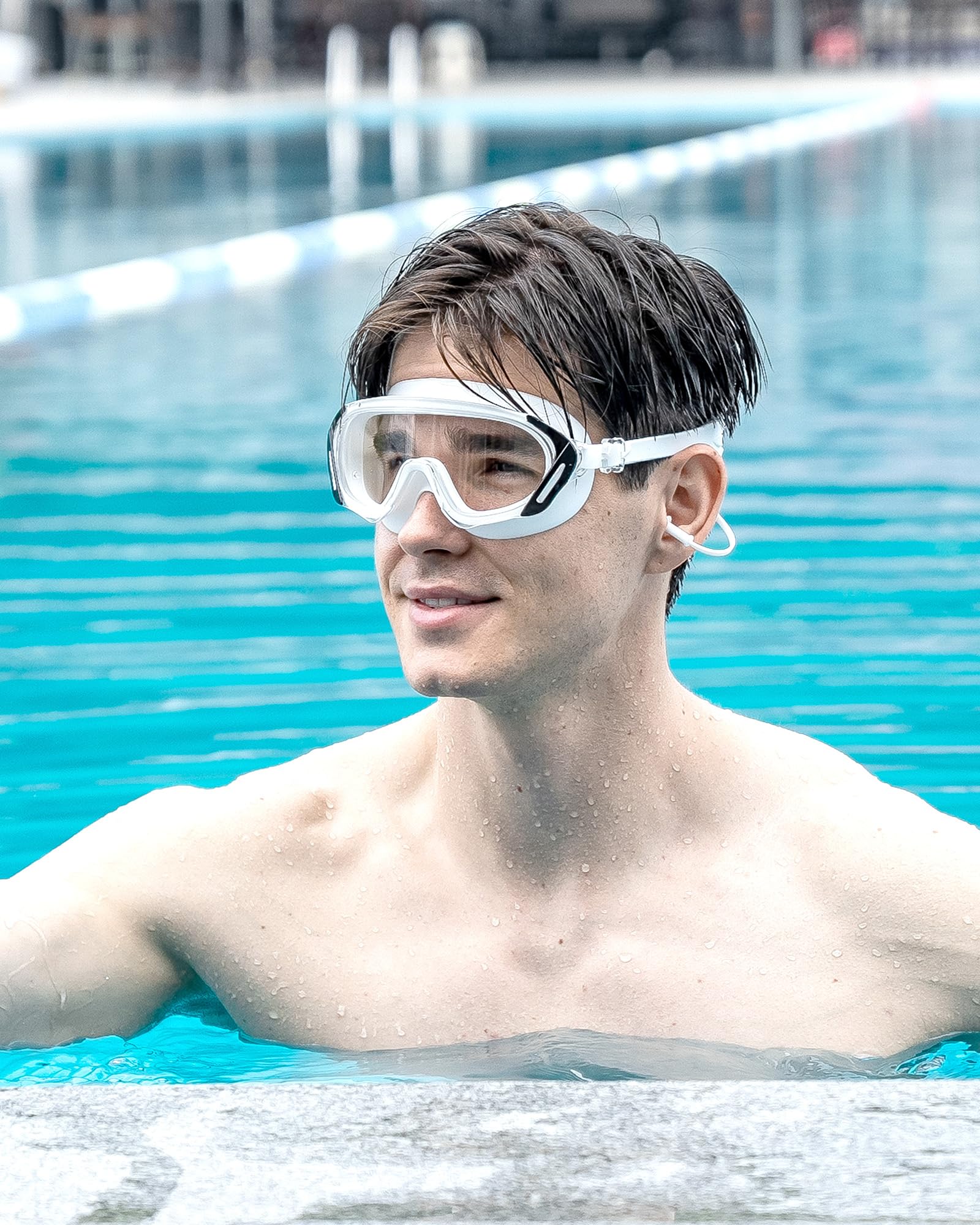 Occhialini da nuoto, grandangolo, anti-appannamento e anti-UV, a prova di perdite, occhialini da nuoto per adulti e giovani