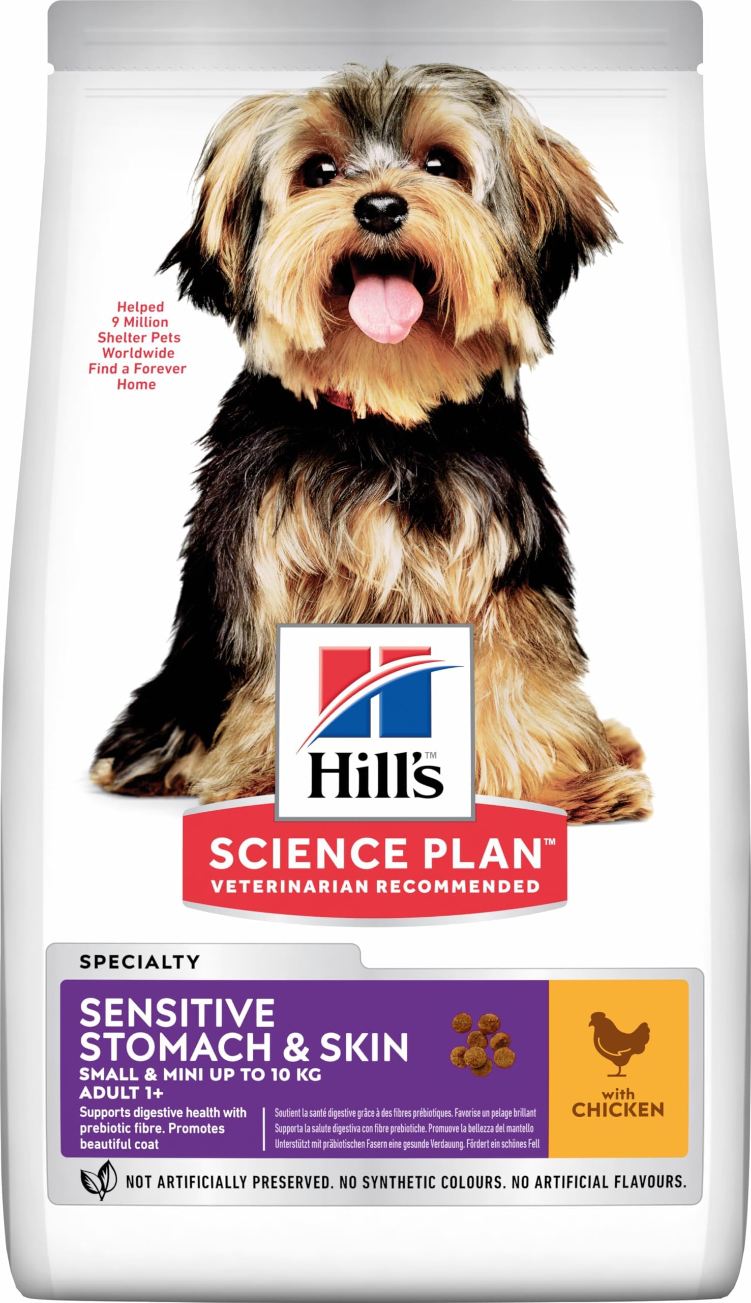 Hills Science Plan Sensitive Stomach & Skin Small & Mini Adult Dog Food With Chicken 1.5Kg