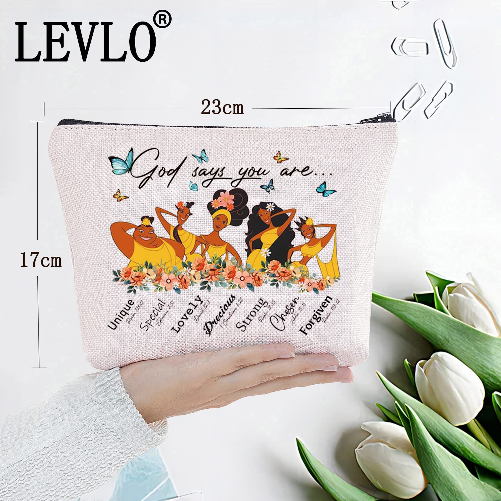 LEVLO Muses Cosmetic Make Up Bag Muses Fans Gift Muses God Says You Are Make Up Zipper Pouch Bag Muses Merchandise - Image 2