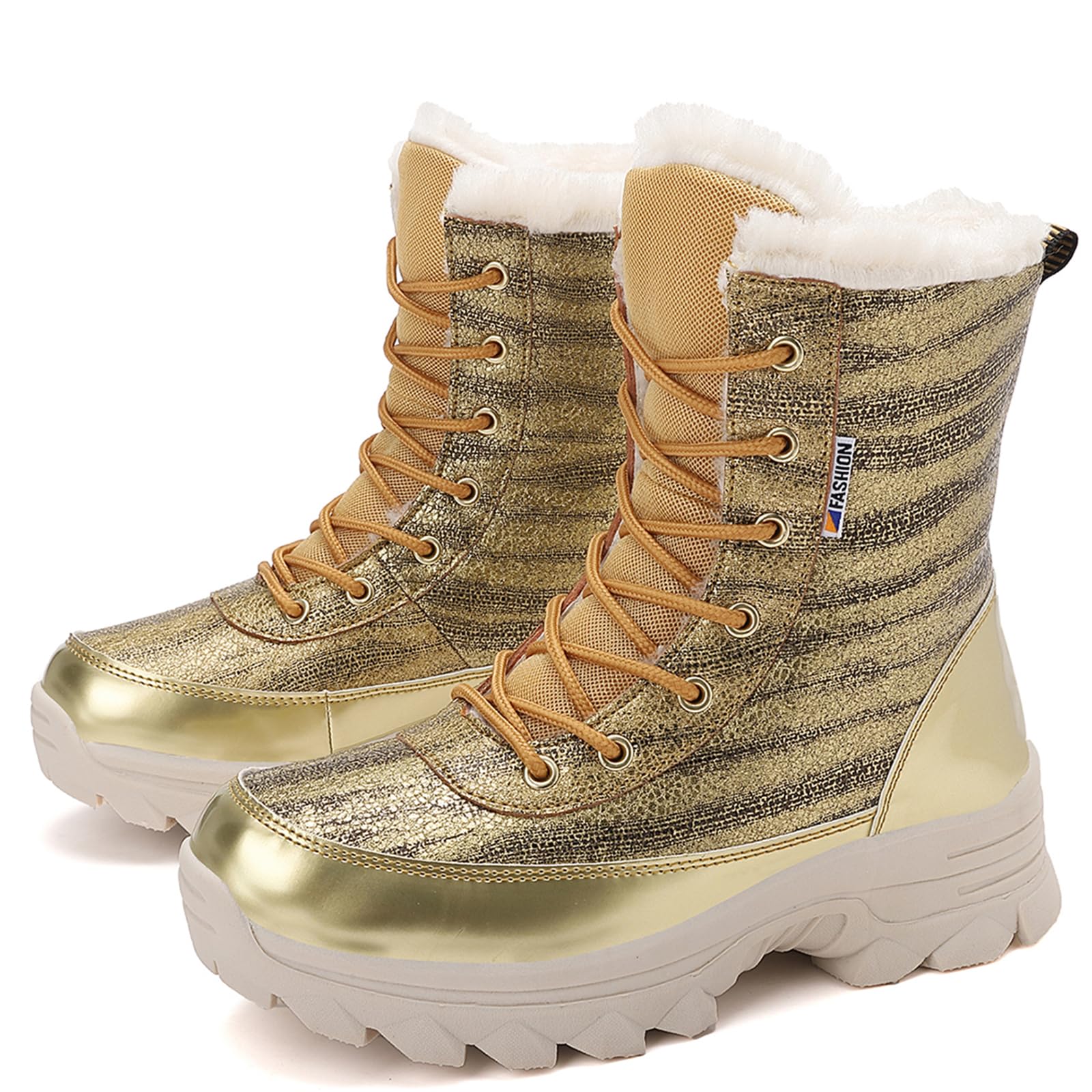 Damskie buty zimowe z podszewką z flauszu | antypoślizgowe buty trekkingowe zapewniają gładkość | Slim Fit na co dzień, do pracy i do miasta