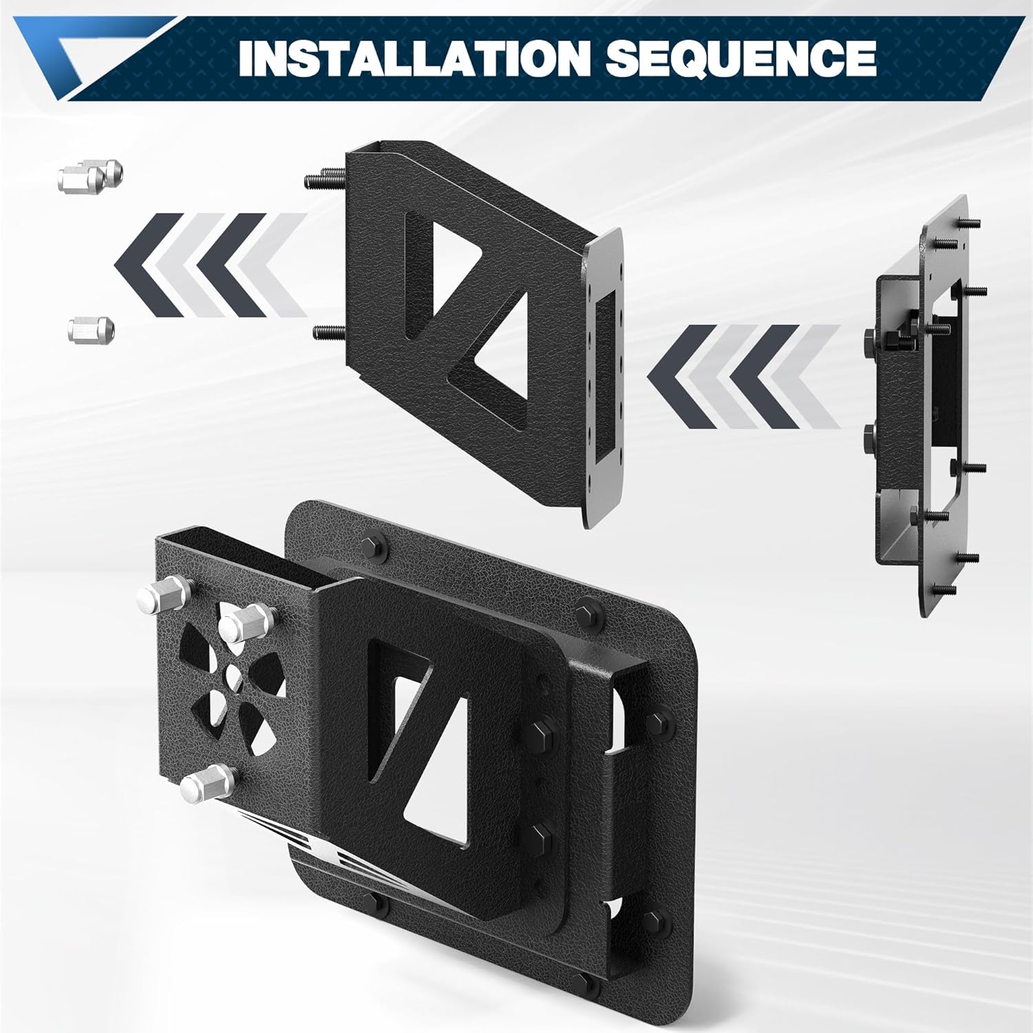 JK Tire Carrier for 2007-2018 Jeep Wrangler JK/JKU, Fits Up to 37" Spare Tire, Carbon Steel Mount with Anti-Rust E-Coat & Powder Coating