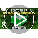 Image of Anandi Green's HDPE UV Protected 360 GSM Green Color Rectangular Plants Grow Bags Suitable for VegetableTerrace Gardening with PVC Pipe Support Pack of 1 (2x2x1 FIT)
