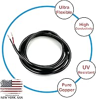 Vista 5 de Cable de alambre y cable nacional – Alambre de cobre premium de 12 AWG de 2 conductores, 50 pies, trenzado Fabricado en EE. UU., chaqueta flexible