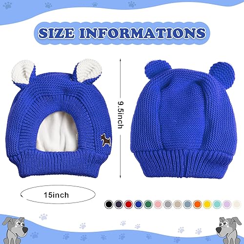Miniatura 3 de Orejas silenciosas para perros, orejeras de perro, protección contra el ruido, sombreros de punto para perro, orejas de mascota, cubierta cálida