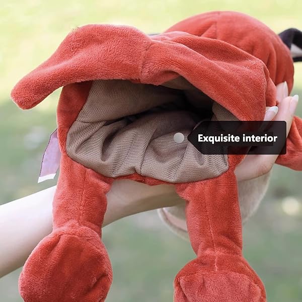 LOMTRATS Marionnettes à main en forme d'animal pour enfants, tout-petits comprenant loup, tigre, lion, singe avec jambes, parfaites pour raconter des histoires, enseigner, préscolaire, cadeaux - 3
