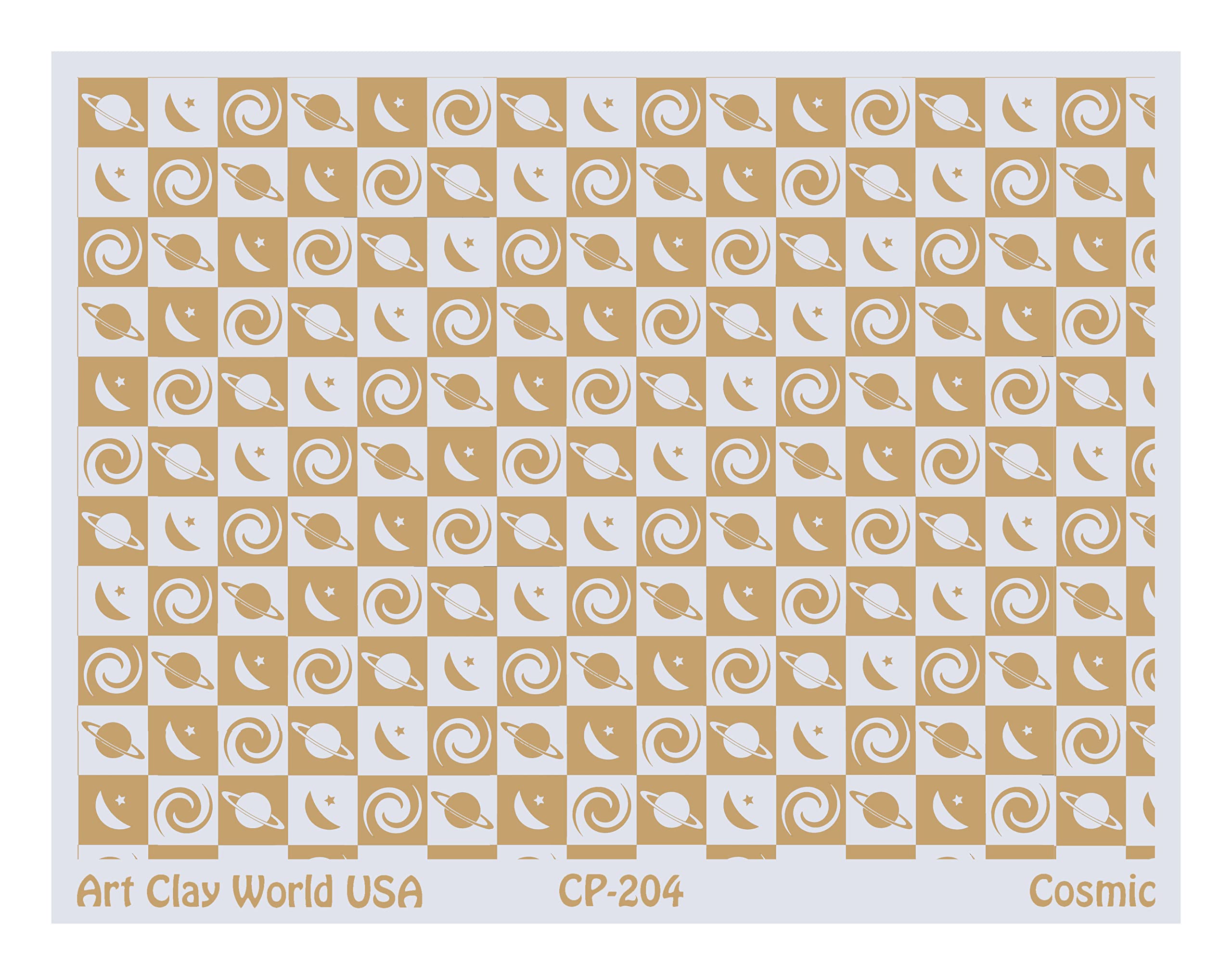 Low Relief Texture Plate Cosmic Design - 1 Pc.