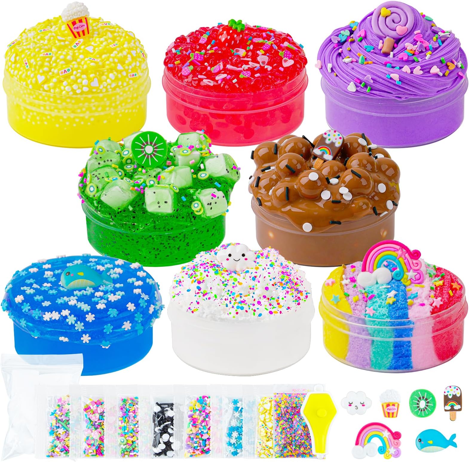 8 Pack Variety Textures Slime