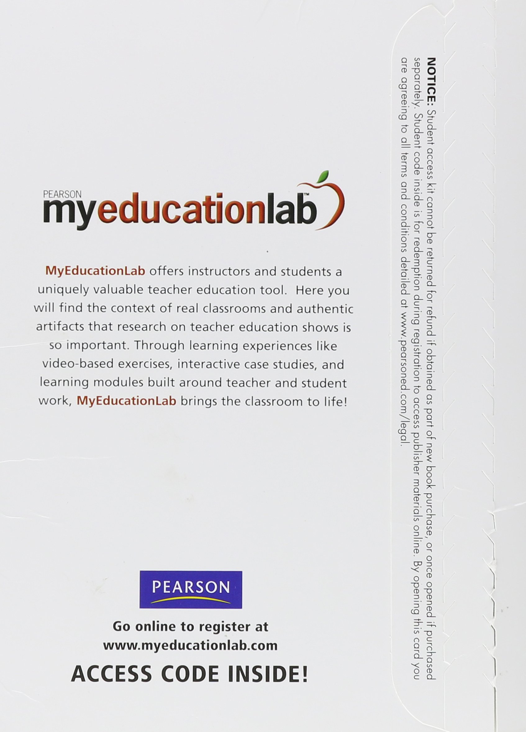 MyEducationLab Student Access Code Card