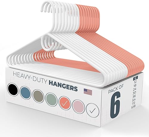 Miniatura 73 de Perchas de ropa resistentes fabricadas en Estados Unidos, paquetes a granel disponibles, plástico fuerte, perchas para chaquetas y abrigos