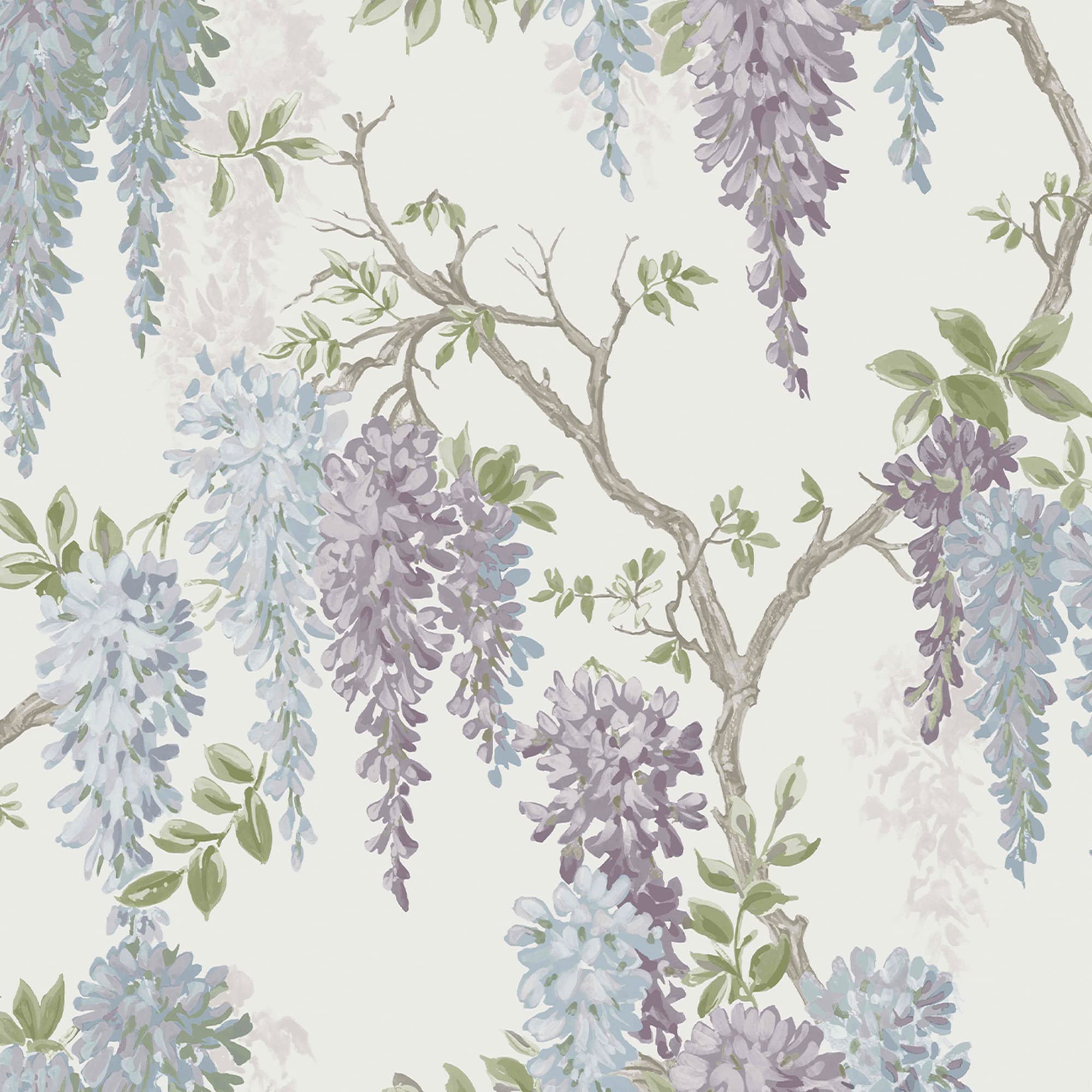 Buy Laura Ashley Wisteria Garden Pale Iris Wallpaper Online at