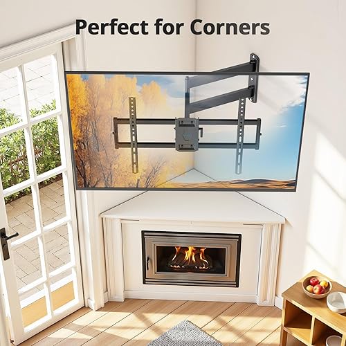 Miniatura 6 de USX STAR Soporte de pared para TV de 32 pulgadas de largo para la mayoría de pantallas de 37 a 84 pulgadas, soporte de pared para TV de esquina de