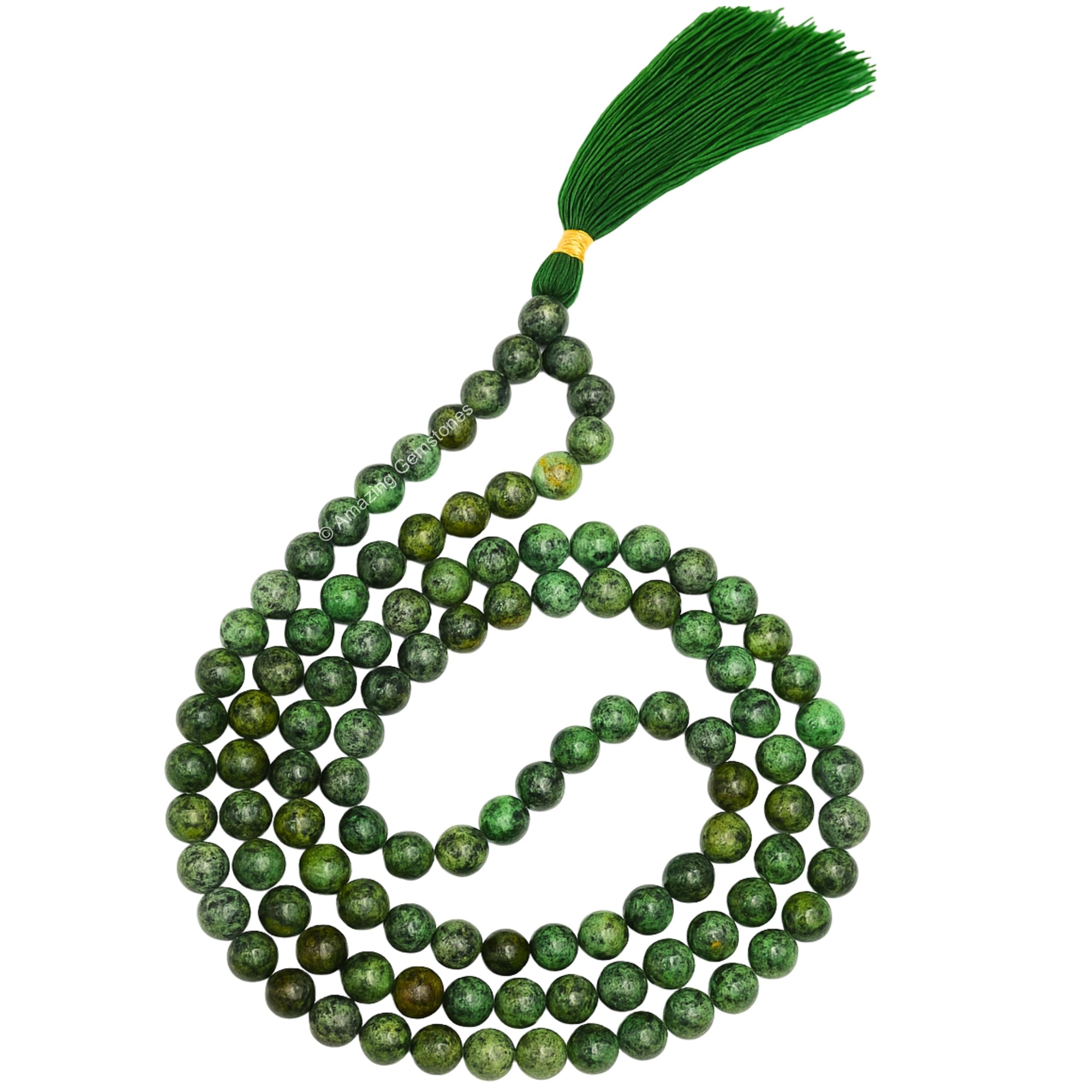 Amazing Gemstone Japa Mala 108 Prayer Beads Necklace and Wrist Mala Bracelet for Meditation