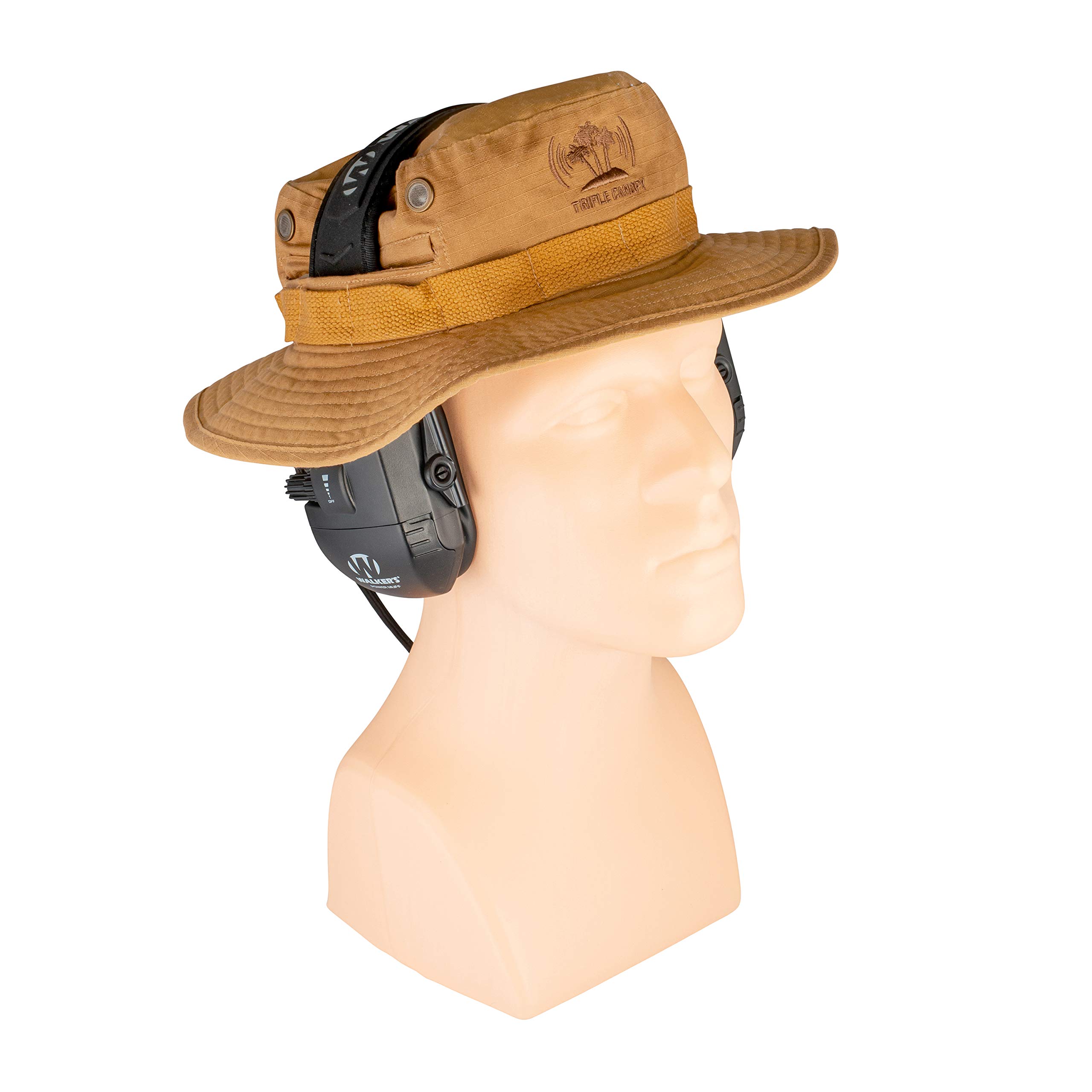 TCG Boonie Hat with Headphone Ear Protection Compatibility 7 5/8 Coyote Brown