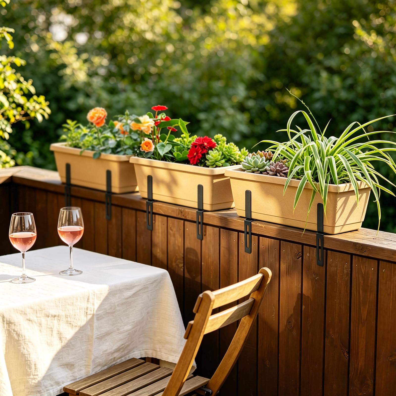 support jardiniere balcon，Supports de Jardinière en Forme de HLot 6