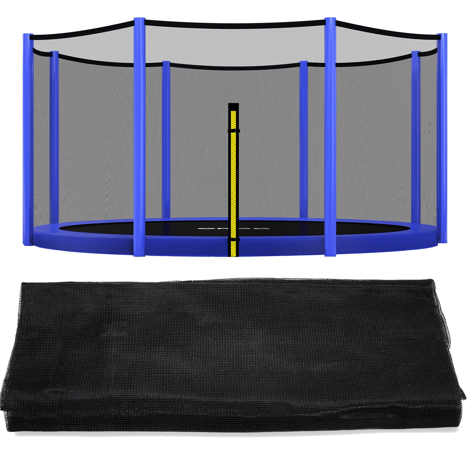 ORCC Trampoline Out Net, Replacement Kids Trampoline Out Net for 16 15 14 12 10 8FT, Outdoor Yard Trampolines Cloth for Kids Adults (ONLY NET)