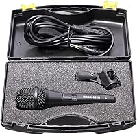 Vista 2 de Micrófono de karaoke de mano dinámico vocal con cable y estuche de transporte (RM82B)