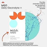 Vista 6 de M.O.O. Polvo de electrolitos para mamás, mezcla de bebida para embarazo y posparto con 5 electrolitos, 5 vitaminas esenciales, apoya la lactancia