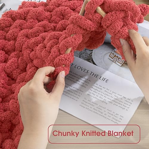 Vista 64 de HOMBYS Hilo de felpilla grueso y voluminoso para tejer a mano, hilo grueso y esponjoso para tejer a mano, hilo de felpa suave, paquete de 8