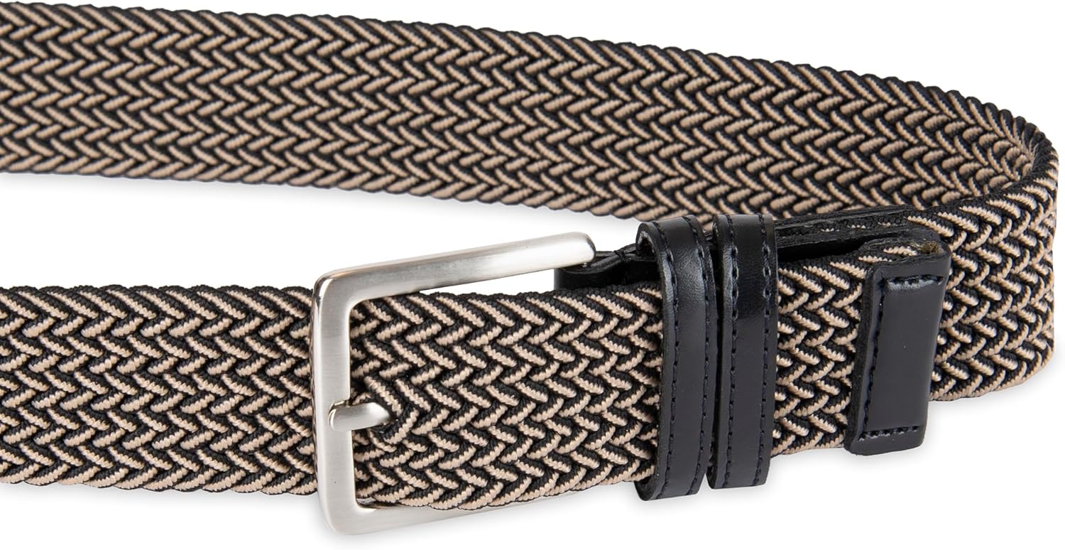 Dockers mens Casual Everyday Braided Fabric Fully Adjustable Web Belt - Image 3