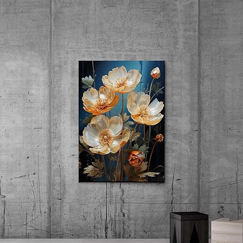 Miniatura 3 de Nurturing Blooms, Flower Painting On Canvas, Nature Art, Abstract Green Plants Home Decor, Modern Wall Art for Living Room and Home Decor, Canvas