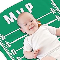 Vista 3 de LOGOVISION Manta de fútbol para bebé, 36 x 58 pulgadas, Touchdown, unisex para bebé niño y niña