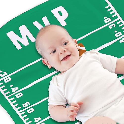 Miniatura 3 de LOGOVISION Manta de fútbol para bebé, 36 x 58 pulgadas, Touchdown, unisex para bebé niño y niña