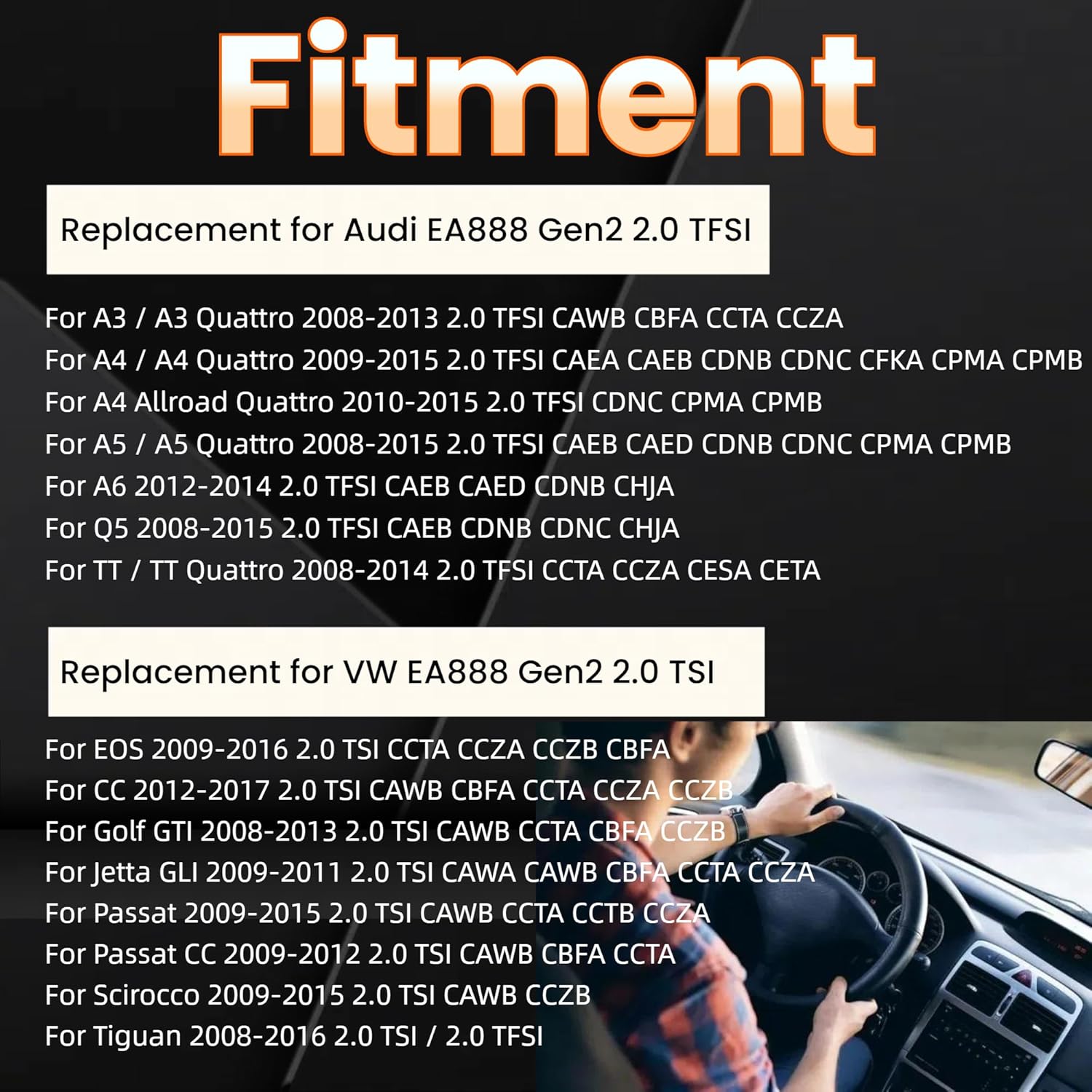 23mm Timing Chain Kit Piston Rods Set Engine Valves Gasket Fits for Audi A4 A6 Q5 TT VW Jetta Tiguan Golf GTI Passat CC 2008-2015 2.0T 06H109469T 06H198401A 06H109469AD 06H107065DM